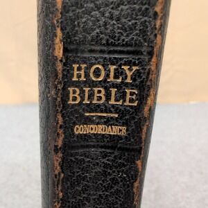 Harper & Row Holy Bible KJV Morocco Leather India Paper Red Letter Concordance